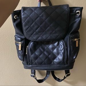 Forever 21 Black Quilted Backpack